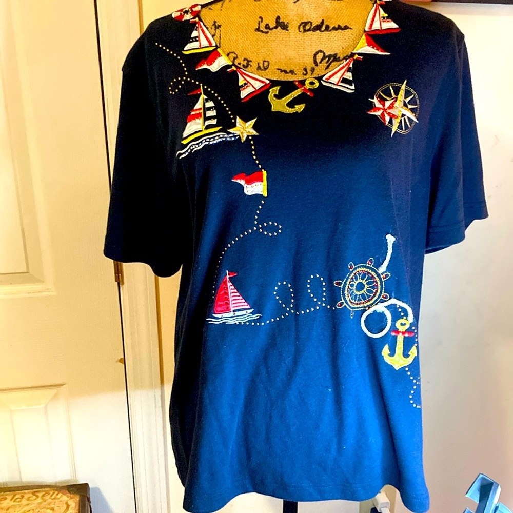 PRINCESS  cruises Sailor Women’s top XL NAUTICAL